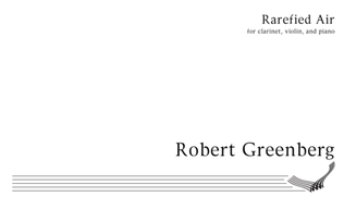 Book cover for Rarefied Air for B-flat Clarinet, Violin and Piano