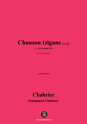 Chabrier-Chanson tzigane(Act II),in B flat Major