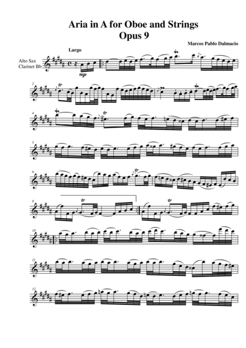 Aria for Oboe and Strings Opus 9 (PARTS)