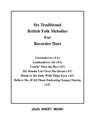 Book cover for Six Traditional British Songs for Recorder Duet
