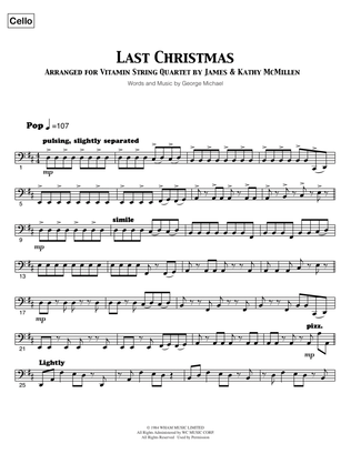 Book cover for Last Christmas - Cello