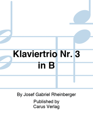 Book cover for Klaviertrio Nr. 3 in B