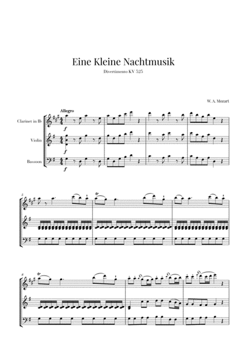 Eine Kleine Nachtmusik for Clarinet, Violin and Bassoon image number null