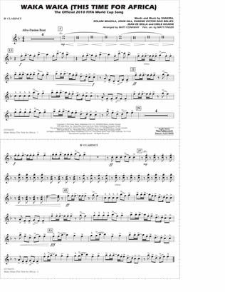 Book cover for Waka Waka (This Time For Africa) (arr. Matt Conaway) - Bb Clarinet