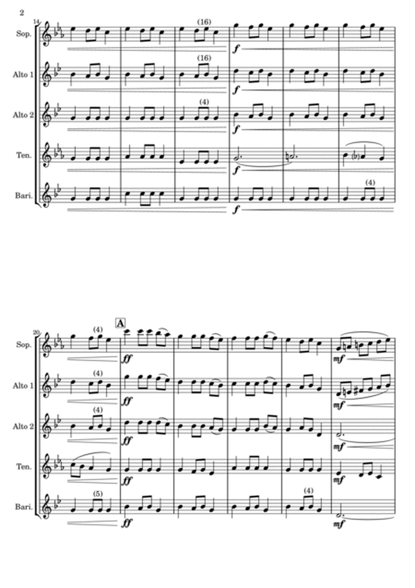 Carol of the Bells (Shchedryk) - Saxophone quartet image number null