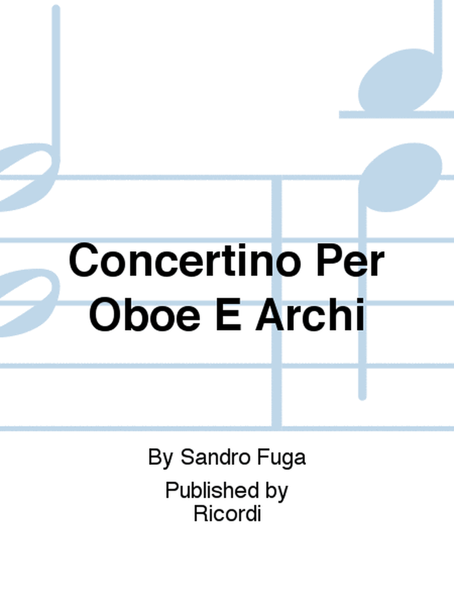 Concertino Per Oboe E Archi