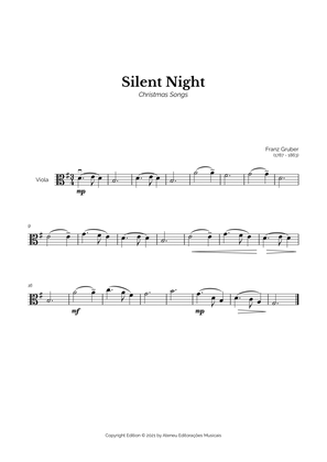 Book cover for Silent Night for Easy Viola Solo