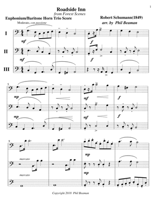 Book cover for Roadside Inn-Schumann-Euphonium/Baritone Horn trio