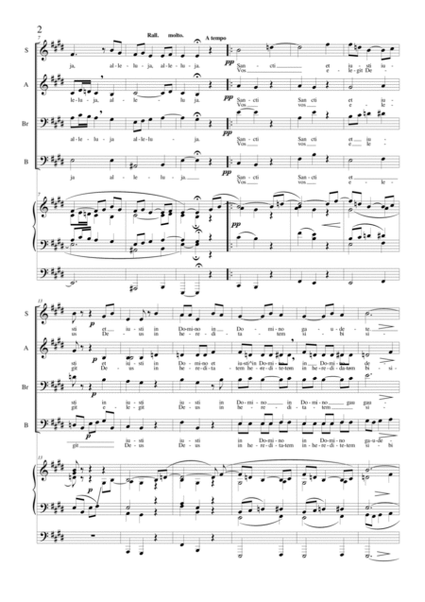 Alleluja. Sancti et iusti - Choir SABrB and organ image number null