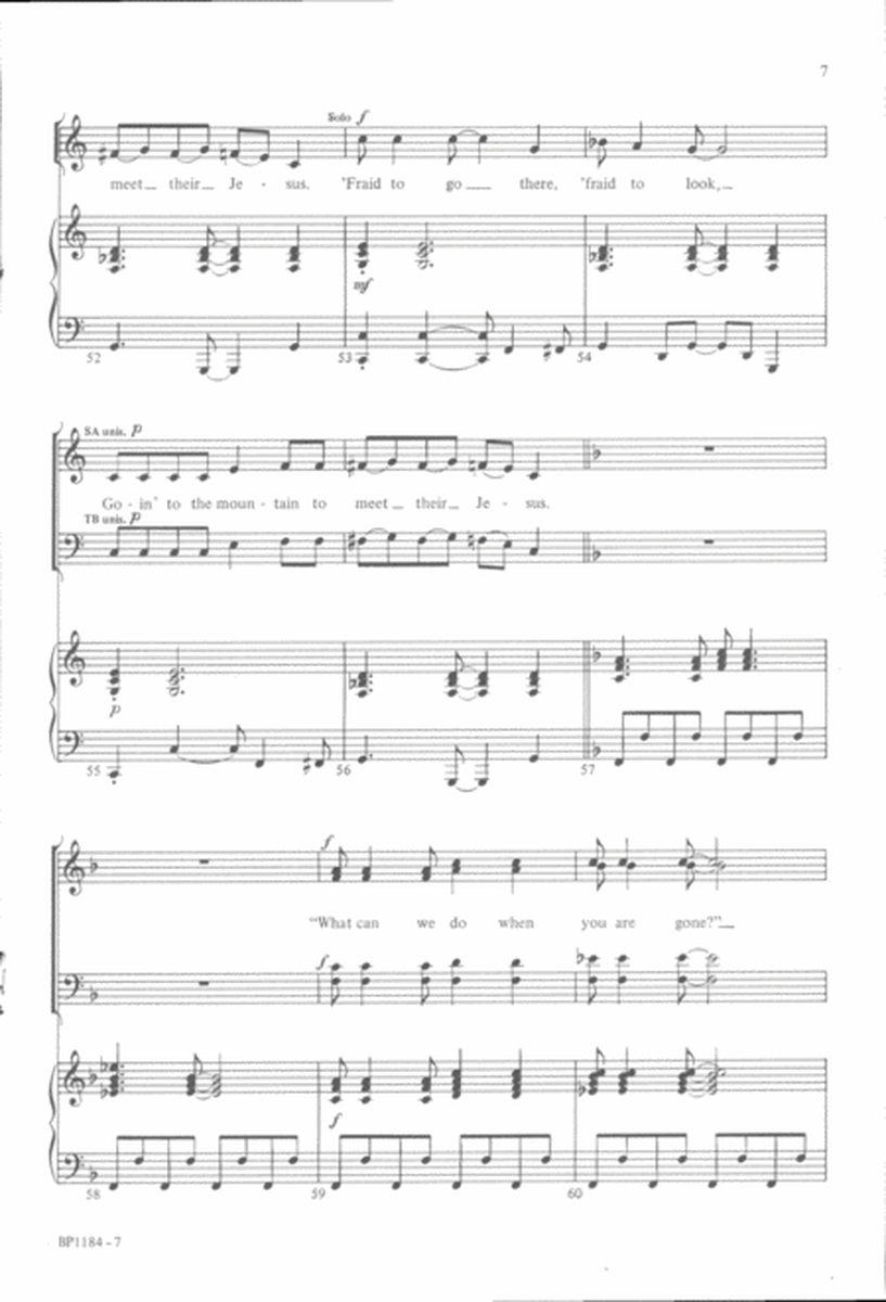 Goin' to the Mountain by Boyd Bacon 4-Part - Sheet Music