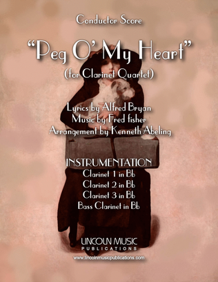 Book cover for Peg O My Heart (for Clarinet Quartet)