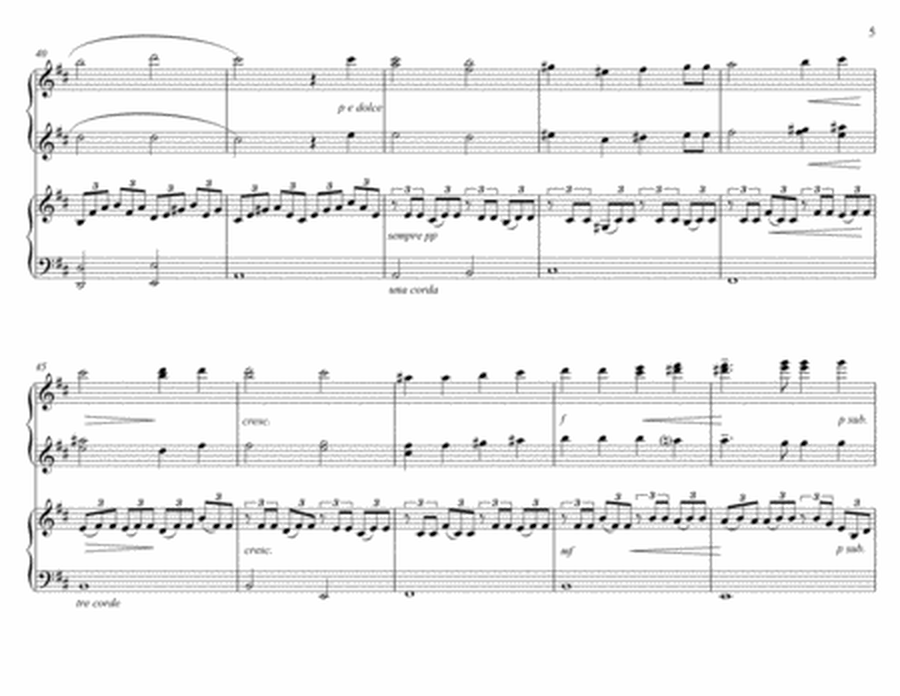 Fauré - Cantique de Jean Racine, for piano duet, four hands, one piano