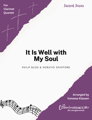 Book cover for It Is Well with My Soul for Clarinet Quartet