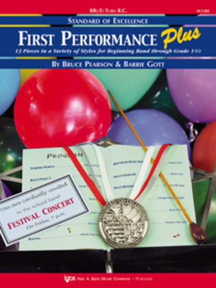 Book cover for Standard of Excellence: First Performance Plus-Bb/Eb Tuba B.C.