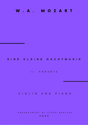 Book cover for Eine Kleine Nachtmusik (2 mov.) - Violin and Piano (Full Score)