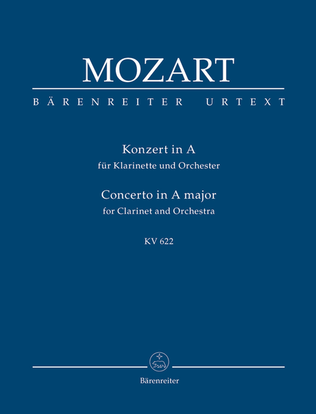 Book cover for Concerto for Clarinet and Orchestra A major, KV 622