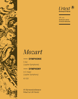 Book cover for Symphony [No. 41] in C major K. 551