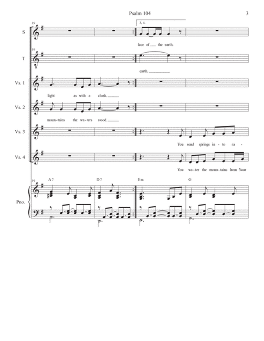 Psalm 104 (Lord, Send Out Your Spirit) (2-part choir - (Soprano and Tenor) image number null