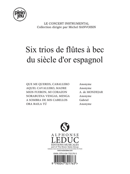 6 Trios Du Siecle D