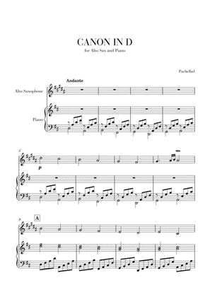 Canon in D for Alto Sax and Piano