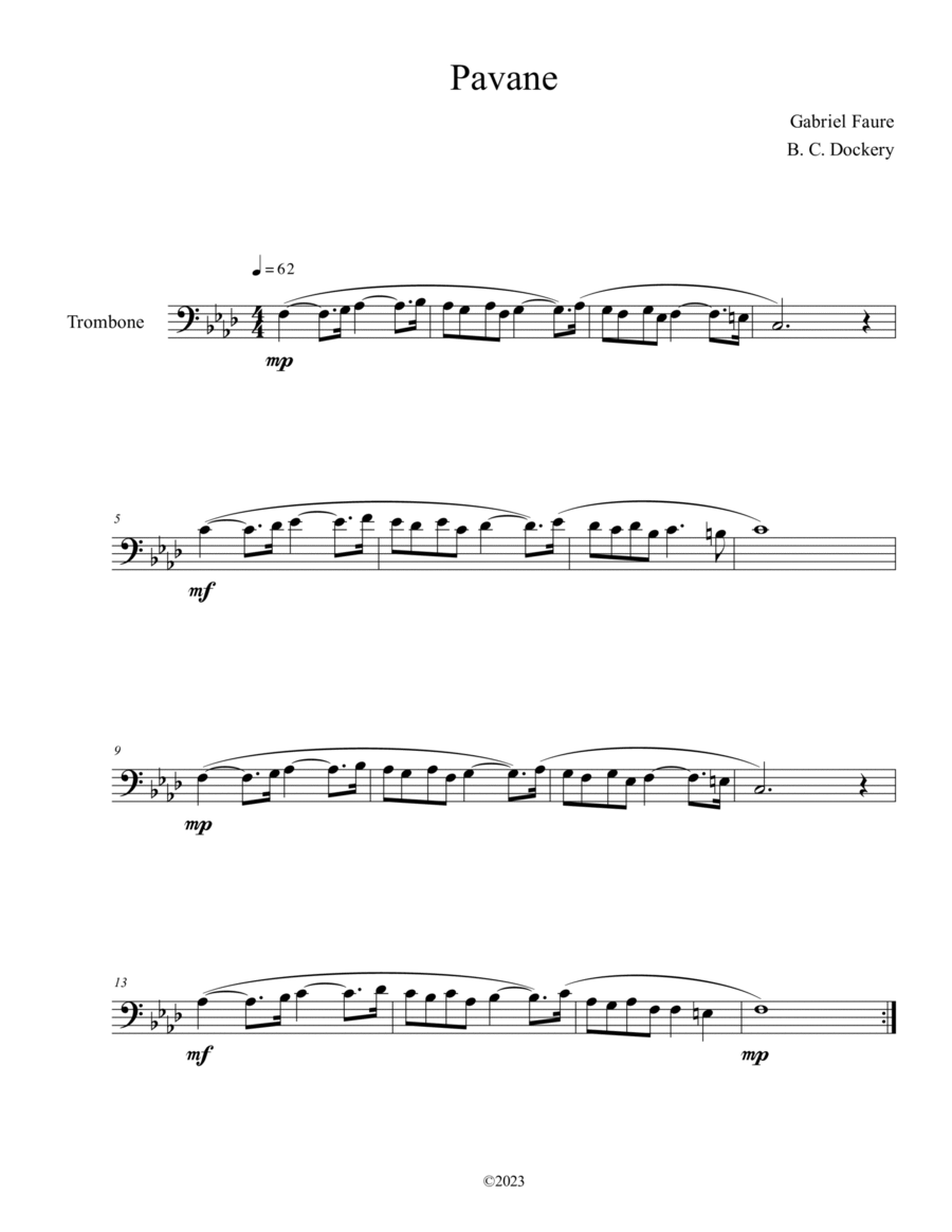 Pavane (Trombone Solo) image number null