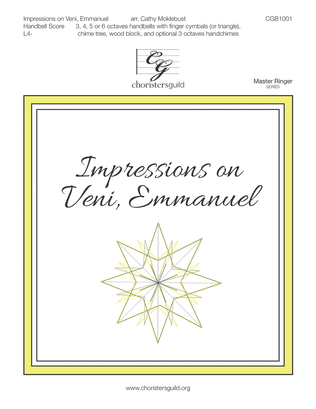 Book cover for Impressions on Veni, Emmanuel - Handbell Score
