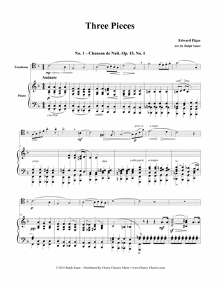 Three Pieces for Trombone & Piano