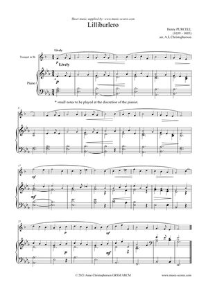 Book cover for Lilliburlero - Trumpet and Piano