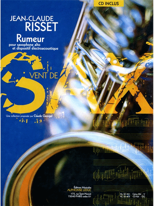 Book cover for Rumeur (livre Avec Cd Al30402) Collection Vent De Sax