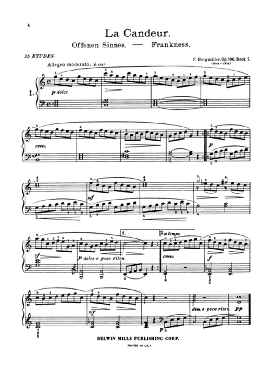 Twenty-five Easy Etudes, Op. 100 image number null