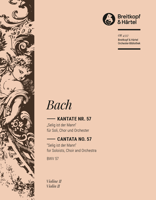 Book cover for Cantata BWV 57 "Blessed is the man"