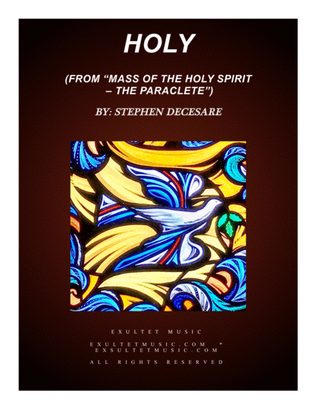 Book cover for Holy (from "Mass of the Holy Spirit - the Paraclete")