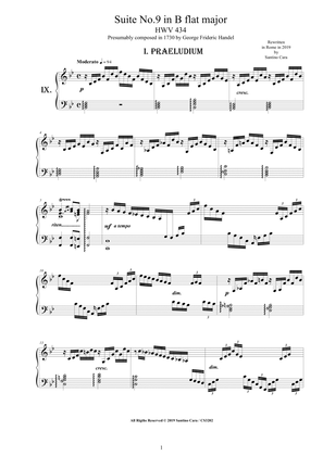 Handel - Piano Suite No.9 in B flat major HWV 434