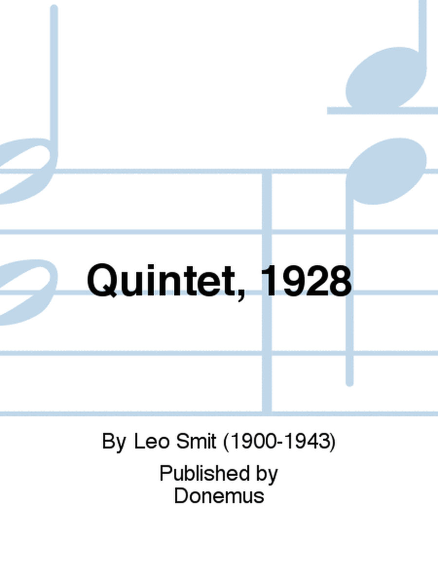 Quintet, 1928