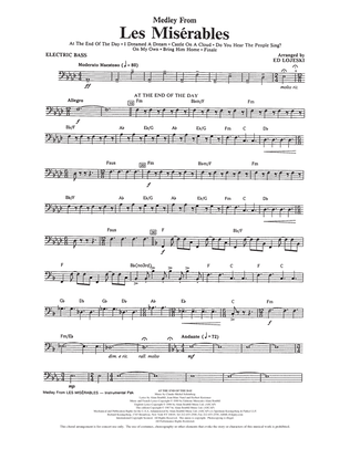 Les Miserables (Choral Medley) (arr. Ed Lojeski) - Electric Bass