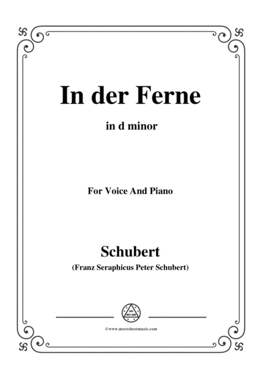 Schubert-In der Ferne,in d minor,for Voice&Piano image number null