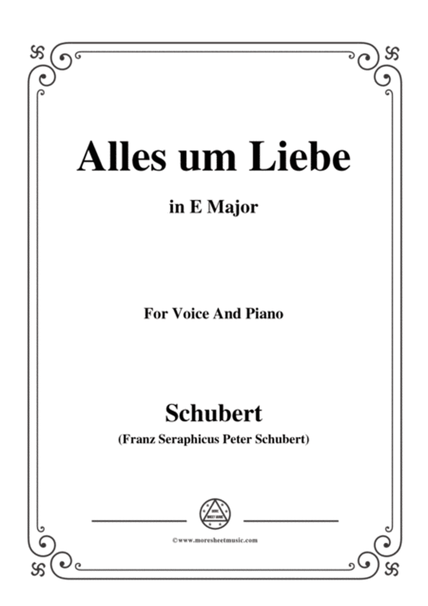 Schubert-Alles um Liebe,in E Major,for Voice&Piano image number null