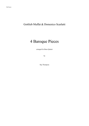 Book cover for Four Baroque Pieces (Moffet and Scarlatti) - brass quintet
