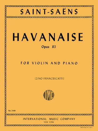 Book cover for Havanaise, Op. 83