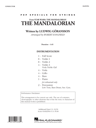 Book cover for The Mandalorian (arr. Robert Longfield) - Conductor Score (Full Score)