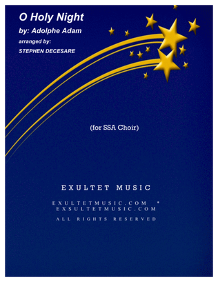 Book cover for O Holy Night (for SSA - High/Medium Key)