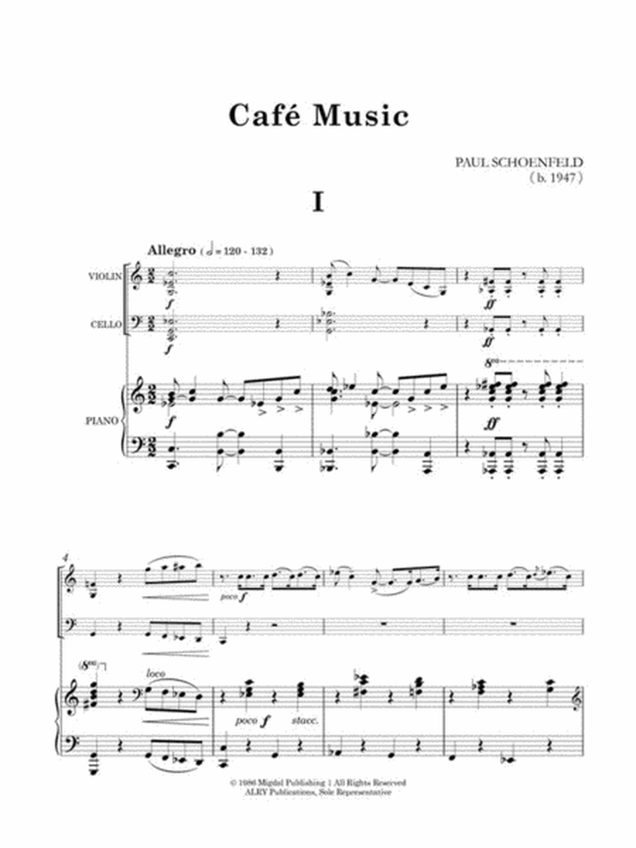Cafe Music (Score Only)