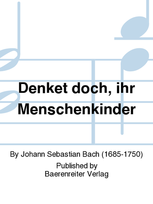 Book cover for Denket doch, ihr Menschenkinder