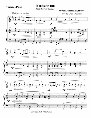 Book cover for Roadside Inn - Schumann- Trumpet-Piano