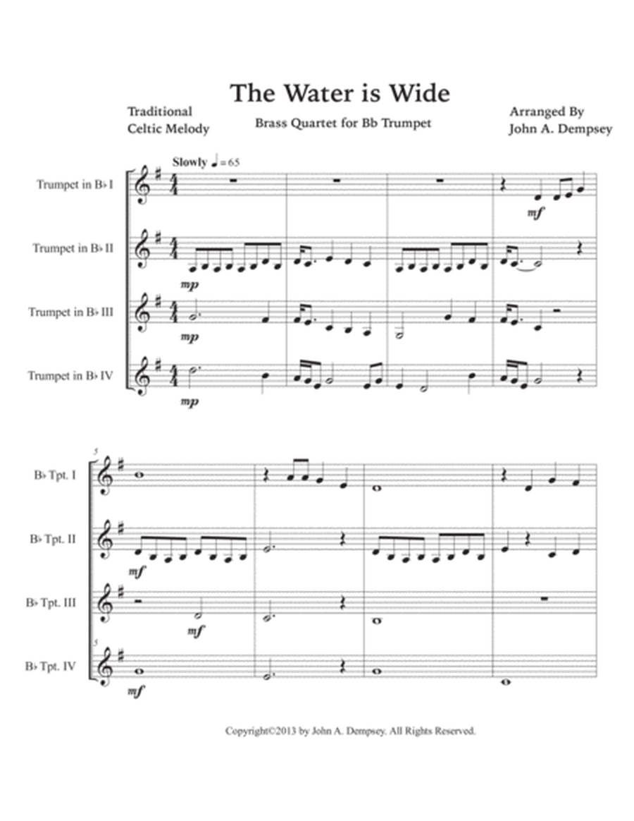 The Water is Wide (Trumpet Quartet) image number null