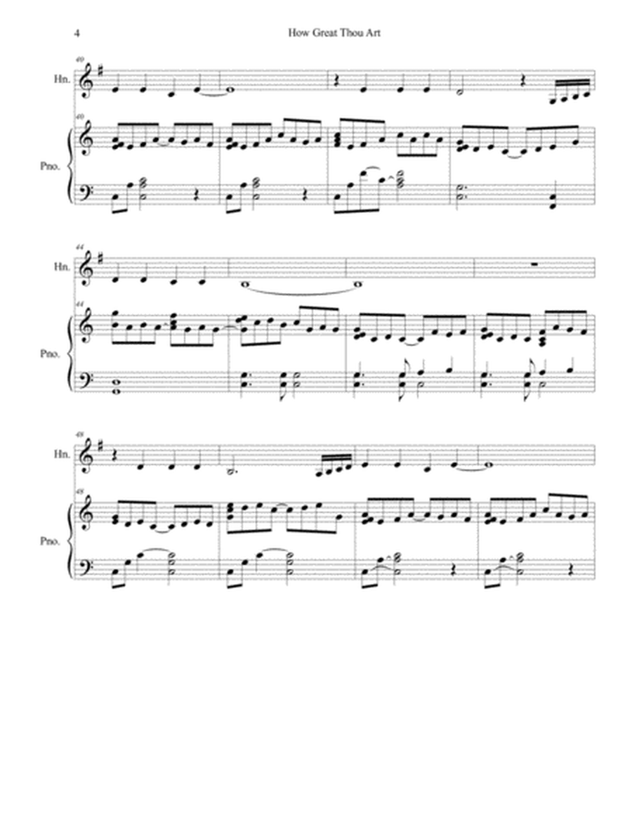 How Great Thou Art - for Horn in F and Piano image number null