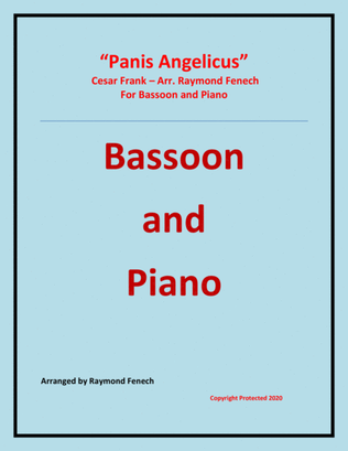 Book cover for Panis Angelicus - Bassoon and Piano