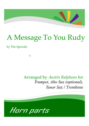 Book cover for A Message To You Rudy