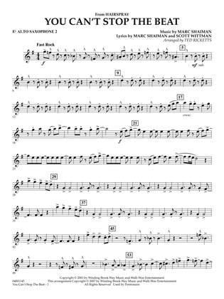 Book cover for You Can't Stop The Beat (from Hairspray) (arr. Ted Ricketts) - Eb Alto Saxophone 2