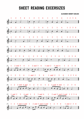 Sheet Reading excersizes